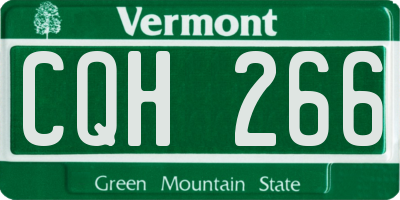 VT license plate CQH266