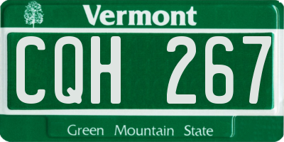 VT license plate CQH267