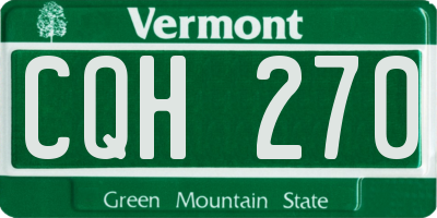 VT license plate CQH270