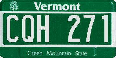 VT license plate CQH271