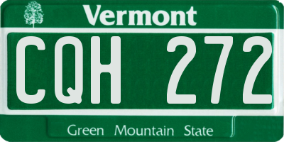 VT license plate CQH272