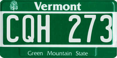 VT license plate CQH273