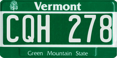 VT license plate CQH278