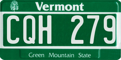 VT license plate CQH279