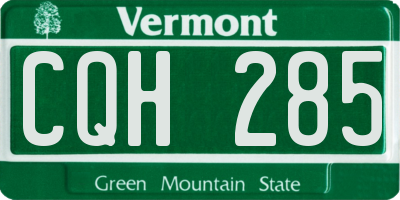 VT license plate CQH285