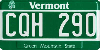 VT license plate CQH290