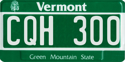 VT license plate CQH300