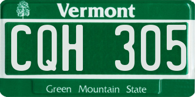 VT license plate CQH305