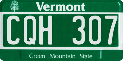 VT license plate CQH307