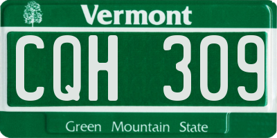 VT license plate CQH309