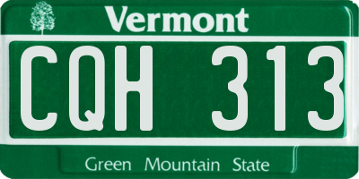 VT license plate CQH313