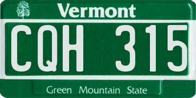 VT license plate CQH315
