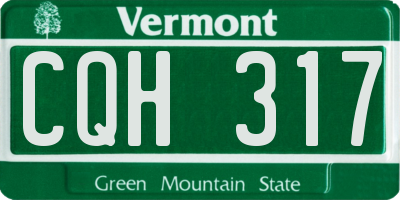 VT license plate CQH317