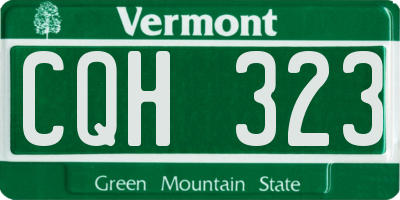 VT license plate CQH323