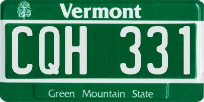 VT license plate CQH331