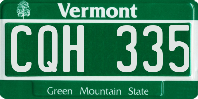 VT license plate CQH335