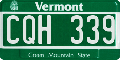 VT license plate CQH339