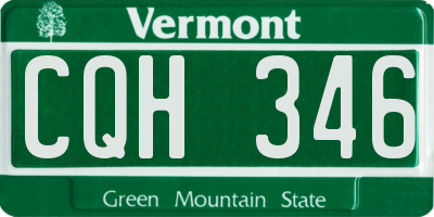VT license plate CQH346
