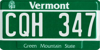 VT license plate CQH347