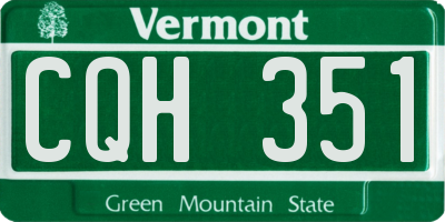 VT license plate CQH351