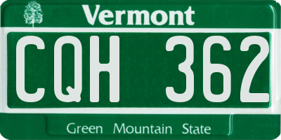 VT license plate CQH362