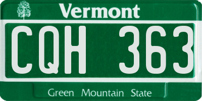 VT license plate CQH363
