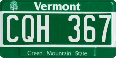 VT license plate CQH367