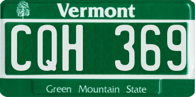 VT license plate CQH369