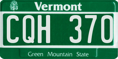 VT license plate CQH370