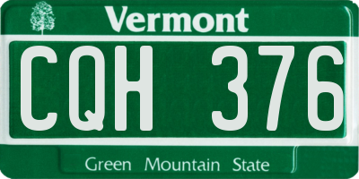 VT license plate CQH376