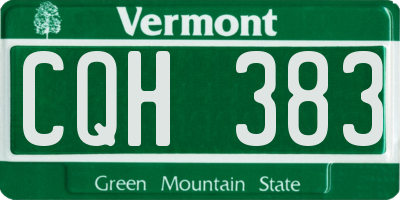 VT license plate CQH383
