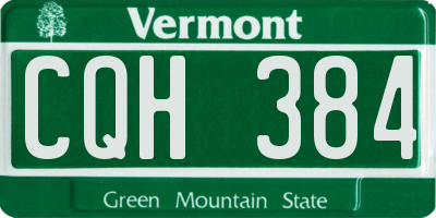 VT license plate CQH384