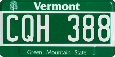 VT license plate CQH388