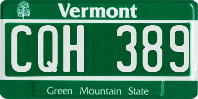 VT license plate CQH389