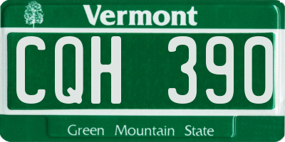 VT license plate CQH390