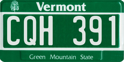 VT license plate CQH391