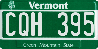 VT license plate CQH395