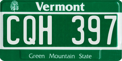 VT license plate CQH397