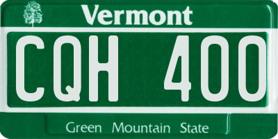 VT license plate CQH400