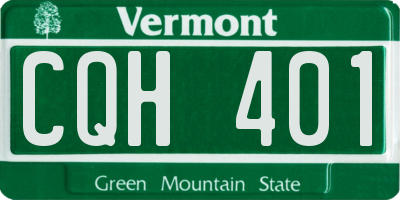 VT license plate CQH401