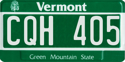 VT license plate CQH405