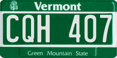 VT license plate CQH407