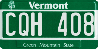 VT license plate CQH408