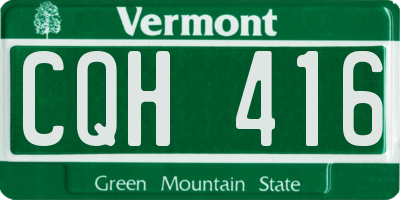VT license plate CQH416