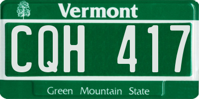 VT license plate CQH417