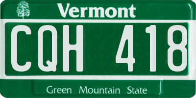 VT license plate CQH418