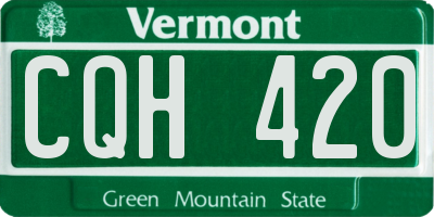 VT license plate CQH420