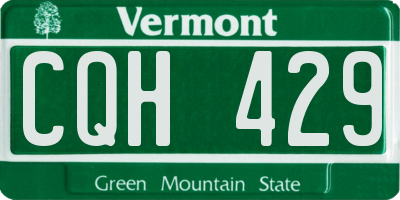 VT license plate CQH429