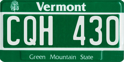 VT license plate CQH430