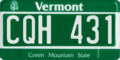 VT license plate CQH431